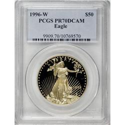 1996-W G$50 One-Ounce Gold Eagle Deep Cameo PR70 PCGS