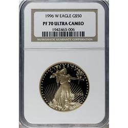 1996-W G$50 One-Ounce Gold Eagle Deep Cameo PR70 NGC
