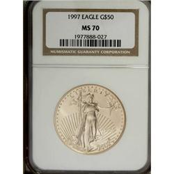 1997 G$50 One-Ounce Gold Eagle MS70 NGC
