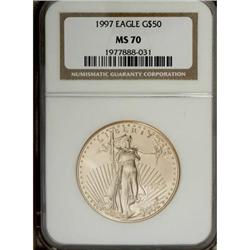 1997 G$50 One-Ounce Gold Eagle MS70 NGC
