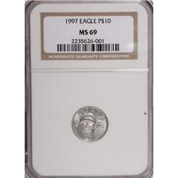 1997 P$10 Tenth-Ounce Platinum Eagle MS69 NGC