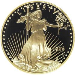 1999-W G$50 One-Ounce Gold Eagle Deep Cameo PR70 NGC