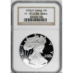 2000-P $1 Silver Eagle Deep Cameo PR70 NGC