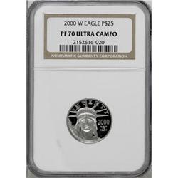 2000-W P$25 Quarter-Ounce Platinum Eagle Deep Cameo PR7