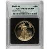 Image 3 : 2001-W G$50 One-Ounce Gold Eagle Deep Cameo PR70 ICG