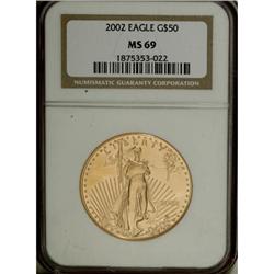 2002 G$50 One-Ounce Gold Eagle MS69 NGC