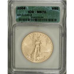 2004 G$50 One-Ounce Gold Eagle MS70 ICG
