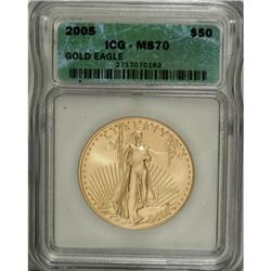 2005 G$50 One-Ounce Gold MS70 ICG