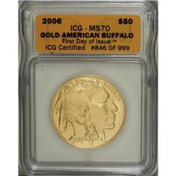 2006 $50 Buffalo MS70 ICG