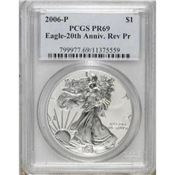 2006-P $1 Reverse Proof Silver Eagle, 20th Anniversary