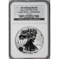 2006-P $1 Reverse Proof Silver Eagle, 20th Anniversary