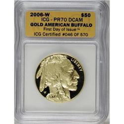 2006-W $50 Buffalo One-Ounce Gold Deep Cameo PR70 ICG