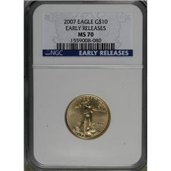 2007 $10 Quarter-Ounce Gold Eagle MS70 NGC