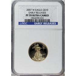 2007-W $10 Quarter-Ounce American Gold Eagle Deep Cameo