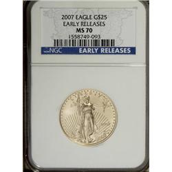 2007 $25 Half-Ounce Gold Eagle MS70 NGC
