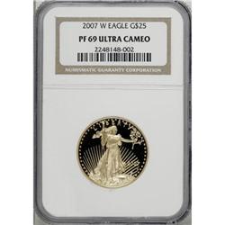 2007-W $25 Half-Ounce American Gold Eagle Deep Cameo PR