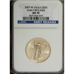 2007-W G$25 Gold Eagle MS70 NGC