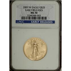 2007-W G$25 Gold Eagle MS70 NGC
