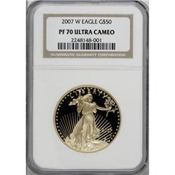 2007-W $50 One-Ounce American Gold Eagle Deep Cameo PR7