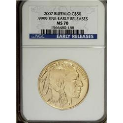 2007 $50 Buffalo MS70 NGC