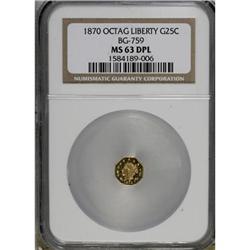 1870 25C BG-759 MS63 NGC