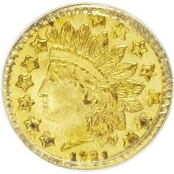 1881 25C Indian Round 25 Cents, BG-887, R.3, MS64 PCGS