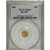 Image 3 : 1881 25C Indian Round 25 Cents, BG-887, R.3, MS64 PCGS