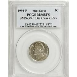 1994-P 5C SMS Full Steps MS68 PCGS