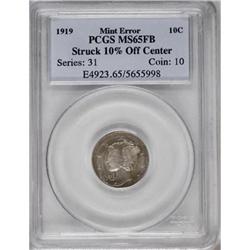 1919 10C Full Bands MS65 PCGS