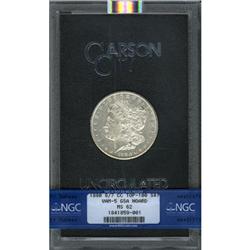 1880-CC $1 8 Over High 7 MS62 NGC