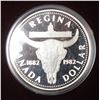 Image 1 : RCM 1982 PROOF SILVER DOLLAR- REGINA