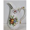 Image 1 : PORCELAIN BUTTERFLY WATER PITCHER WITH GOLD TRIM