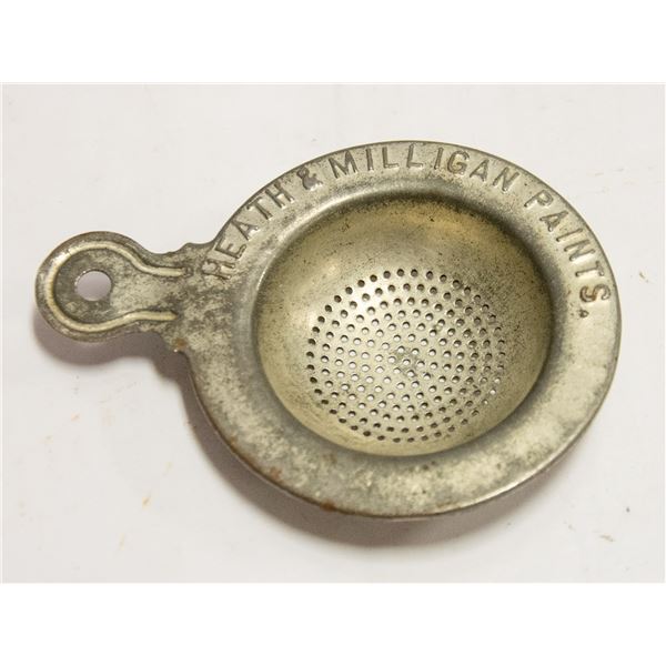 VINTAGE TIN ADVERTISING TEA STRAINER