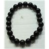 Image 1 : #40-NATURAL FIRE BLACK BRACELET OBSIDIAN 8mm