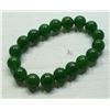 Image 1 : #36-GREEN JADE BEAD BRACELET 10mm