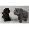 Image 1 : ELEPHANT + DOG CANDLE PAIR HANDMADE