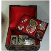 Image 1 : VTG WOODEN BOX W/ EDMONTON POLICE BUTTONS, PATCHES