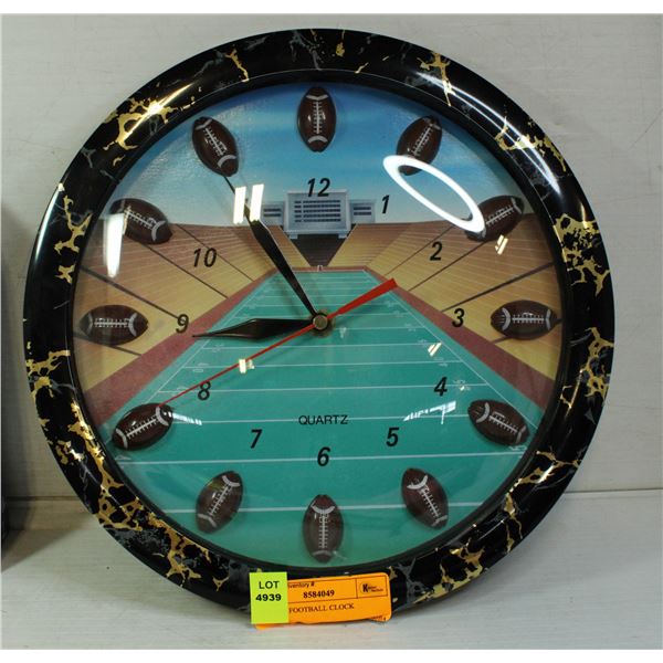 QUARTZ FOOTBALL CLOCK