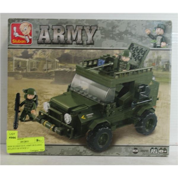 NEW SLUBAN SUV ARMY BUILDING KIT,(OUT OF STOCK )+