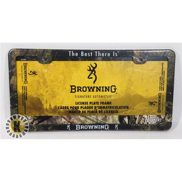 NEW OFFICIAL LICENSED BROWNING LICENSE PLATE