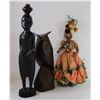 Image 1 : HAND CARVED OWL + AFRICAN STATUE + HAND MADE DOLL