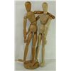 Image 1 : PAIR OF ROBITUSSEN PEOPLE WOODEN 13" ARTICULATING