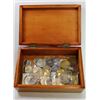 Image 1 : VINTAGE WOODEN BOX W/ TOKENS 1960'S+