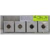 Image 1 : LOT OF 4 NICKELS - 1902, 1903, 1904, 1905