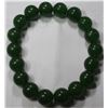 Image 1 : #37-GREEN JADE BEAD BRACELET 10mm