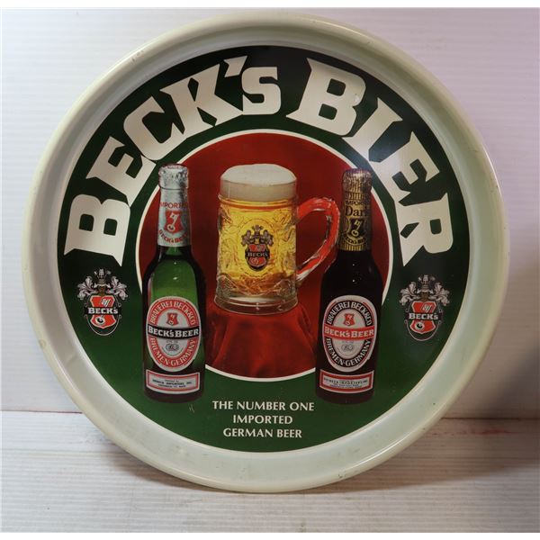 VINTAGE BECKS BEER SERVING TRAY