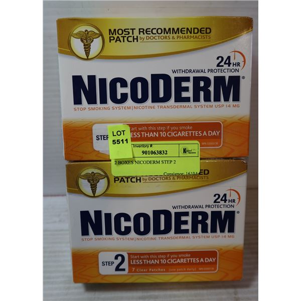 2 BOXES NICODERM STEP 2