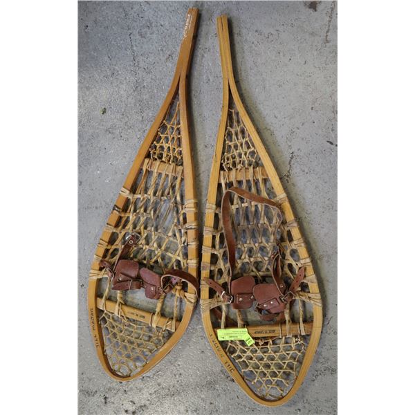 VINTAGE WOOD SNOWSHOES , MADE IN CANADA