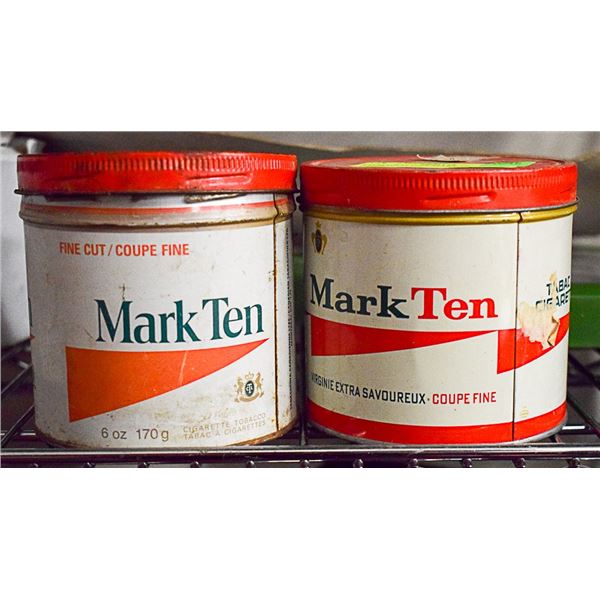 2 TOBACCO TINS-MARK 10