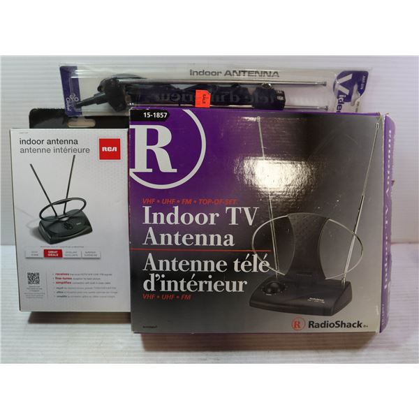 3 NEW IN BOX INDOOR TV ANTENNA'S